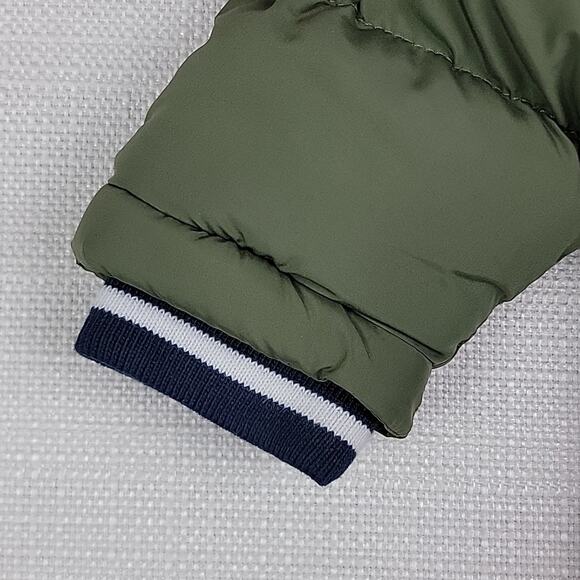 Tartine et Chocolat Baby Khaki Green Hooded Bunting Puffy Snowsuit Faux Fur 3M - Picture 7 of 16